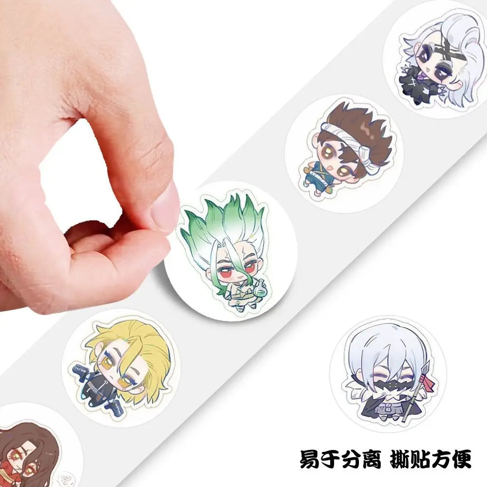 500Pc/Roll Anime Dr.STONE Ishigami Senkuu Stickers For DIY Laptop Envelope Scrapbook Car Motorcycle Decal Gift