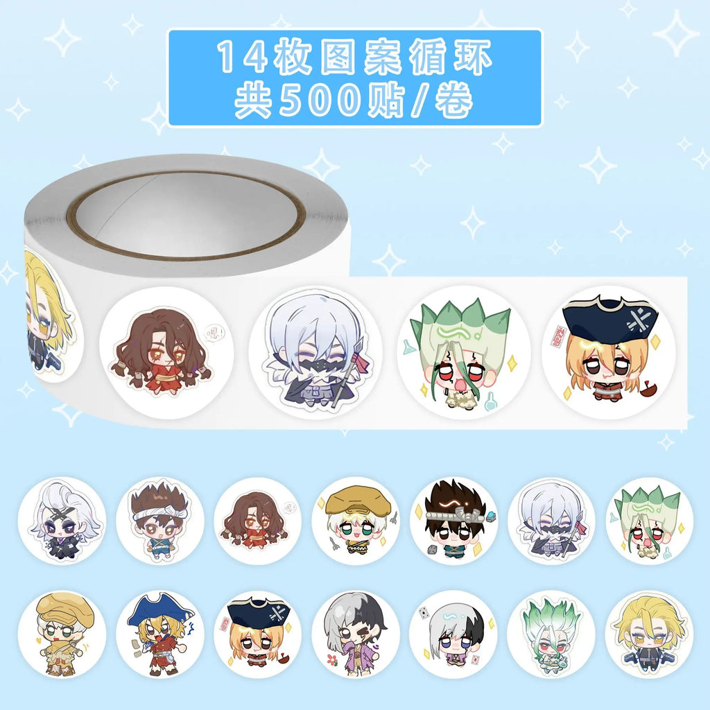 500Pc/Roll Anime Dr.STONE Ishigami Senkuu Stickers For DIY Laptop Envelope Scrapbook Car Motorcycle Decal Gift