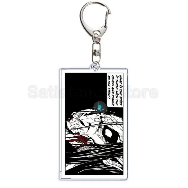 Anime Attacking of The Giants Levi Ackerman Allen Yeager Keychain Pendant Role Playing Double Sided Acrylic Keyring Jewelry Prop