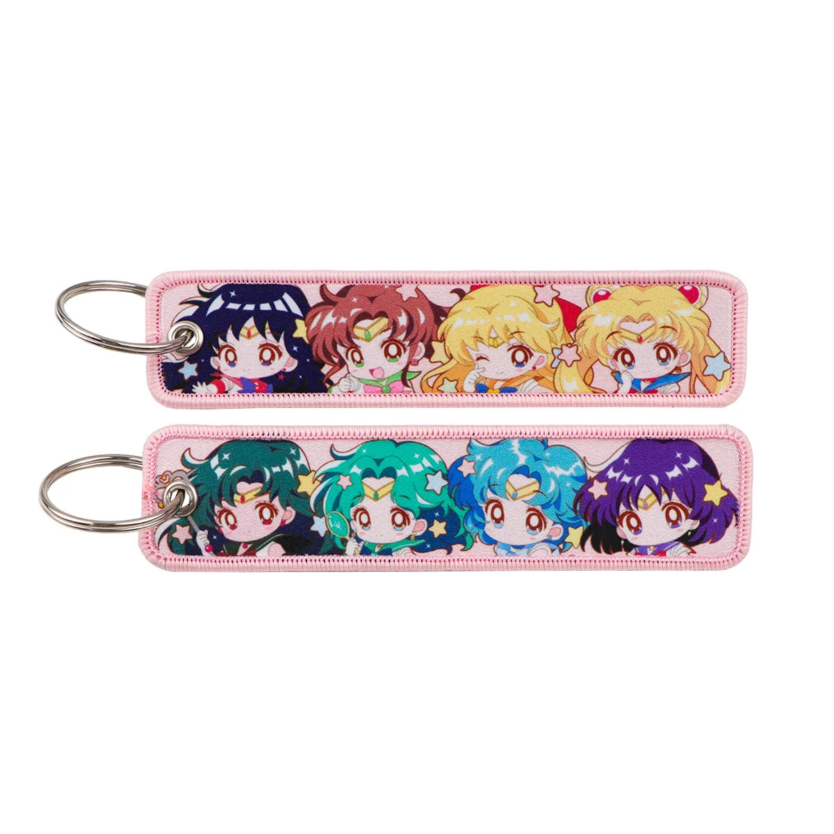 Popular Anime Key Tag Cool Embroidery Keychains Motorcycles Chibi Characters Keychains Adorn Key Ring Accessories Fans Gifts 1pc
