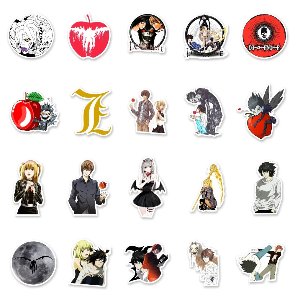 50PCS Anime DEATH NOTE Graffiti Stickers For Laptop Luggage Motorcycle Phone Skateboard Helmet Decal
