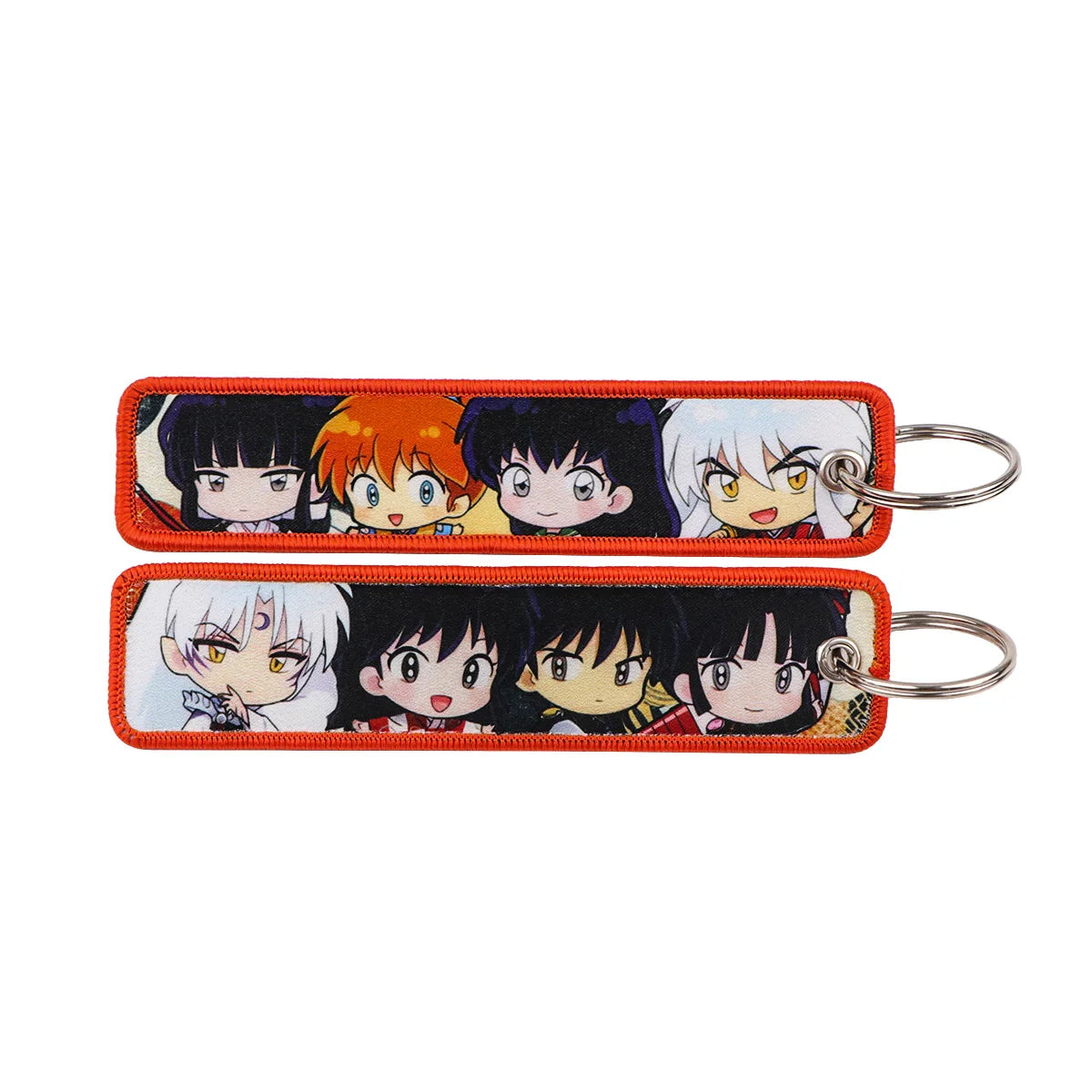 Popular Anime Key Tag Cool Embroidery Keychains Motorcycles Chibi Characters Keychains Adorn Key Ring Accessories Fans Gifts 1pc