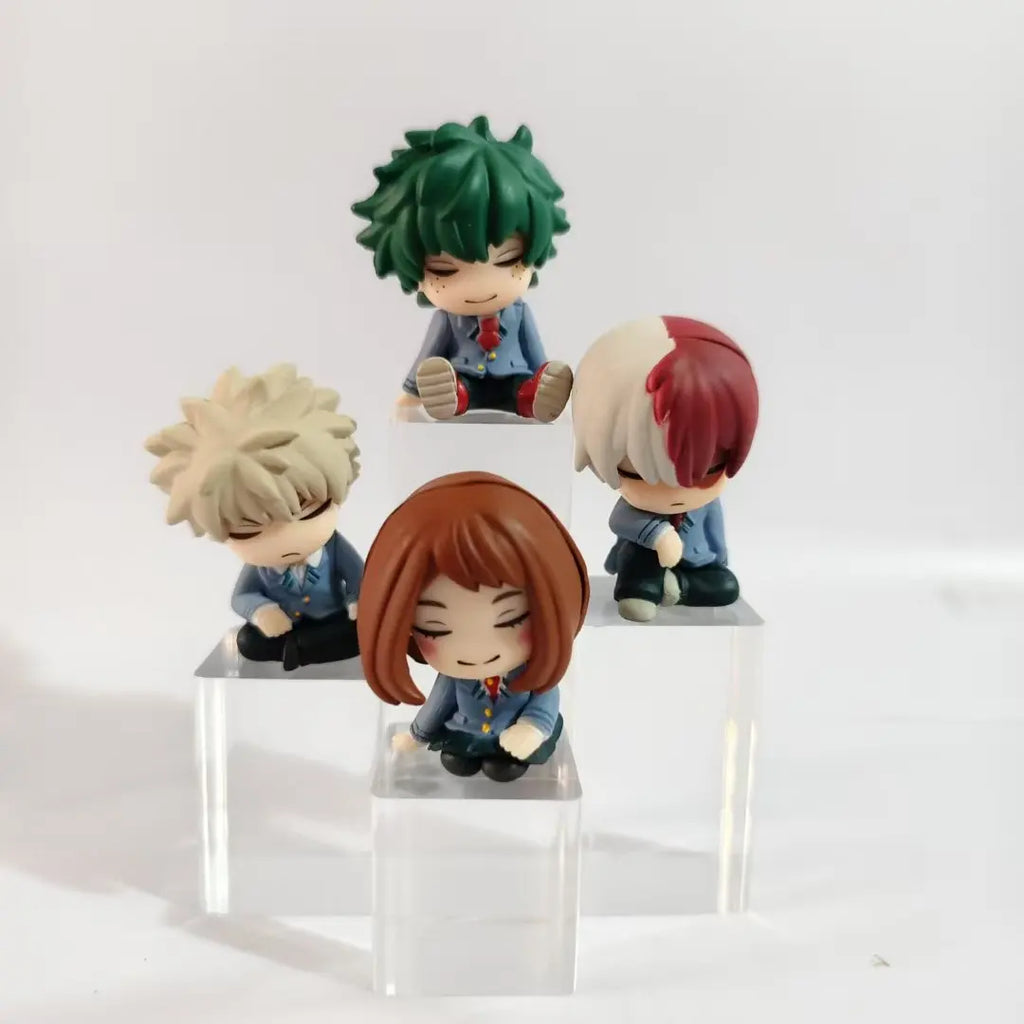 4pcs/set My Hero Academia Tokyo Revengers Cute Sleeping PVC Action Figure Toys