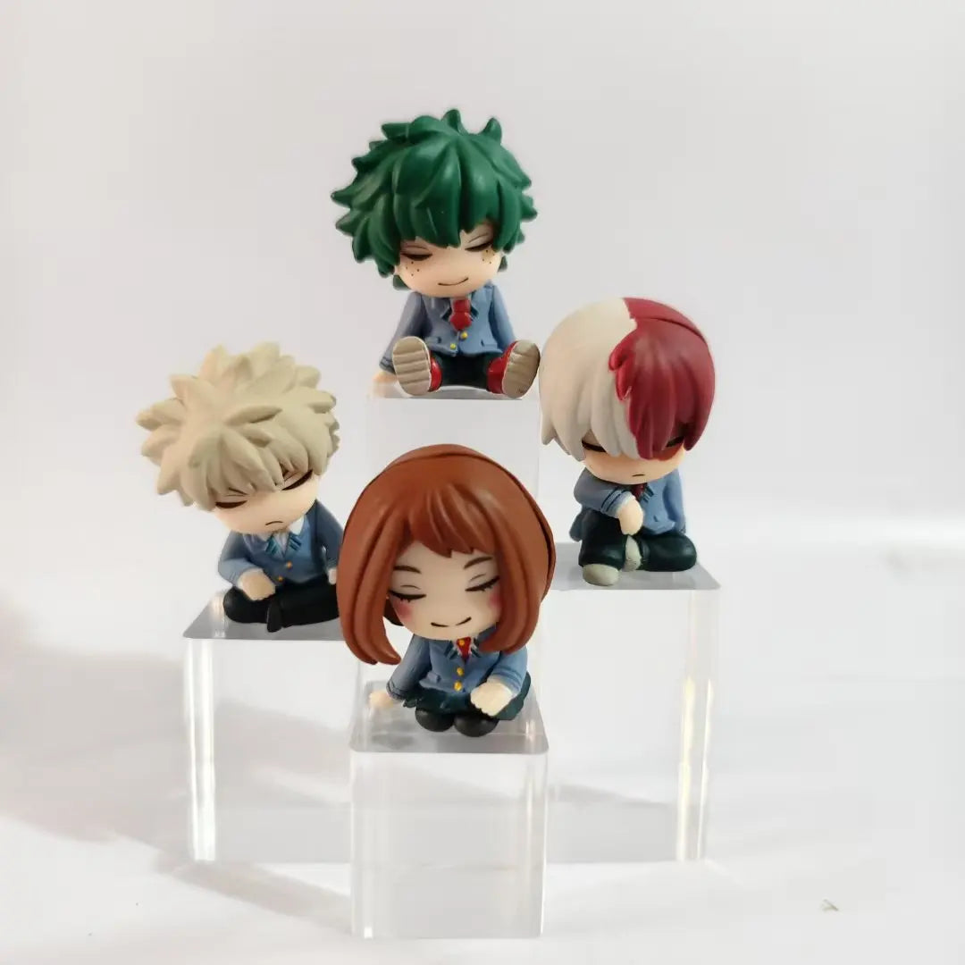 4pcs/set My Hero Academia Tokyo Revengers Cute Sleeping PVC Action Figure Toys