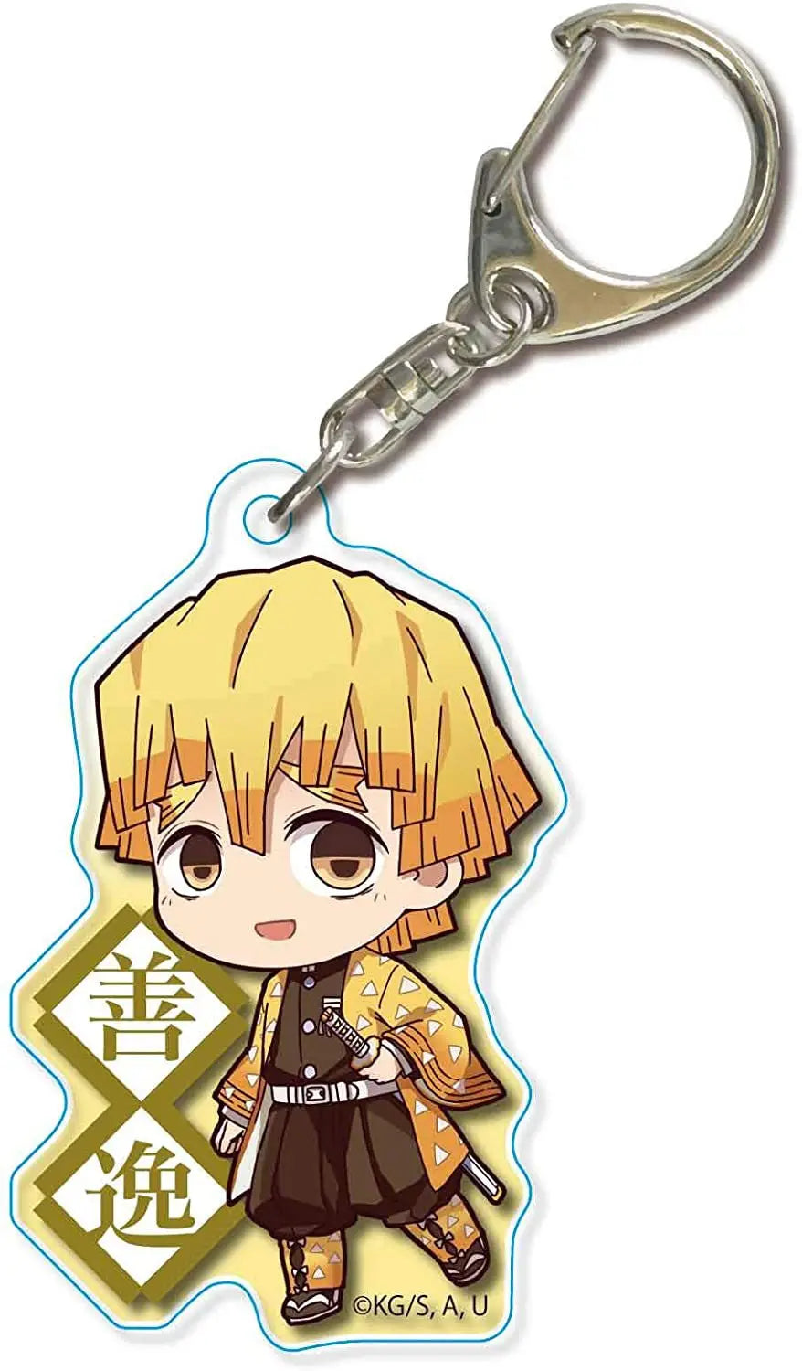 Demon Slayer Acrylic Keychains Kamado Tanjirou Agatsuma Zenitsu Rengoku Kyoujurou Sabito Kibutsuji Muzan Keyrings Pendant Figure