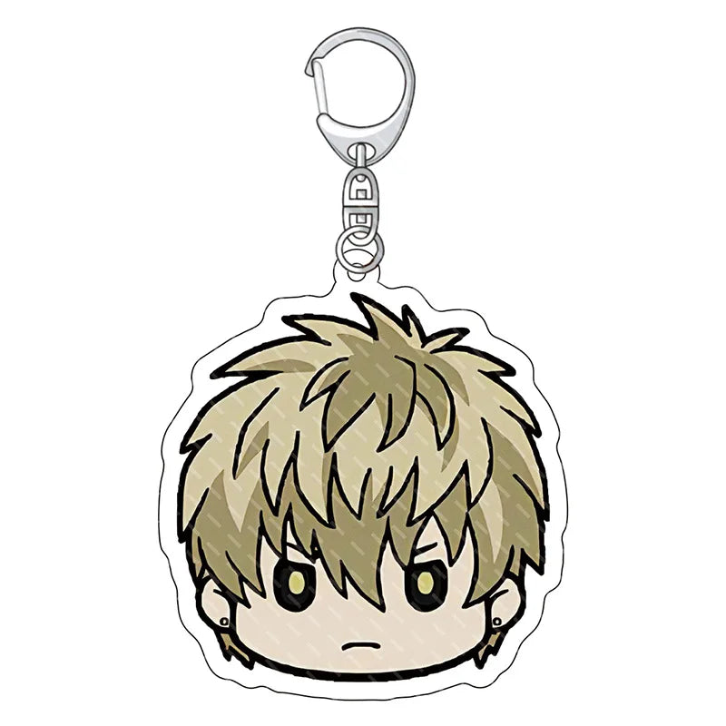 Acrylic One Punch Man Anime Keychain Llavero Lovely Bag Charms Pendant Friends Gift Fans Fun Key Chain Cute Souvenir Kingring