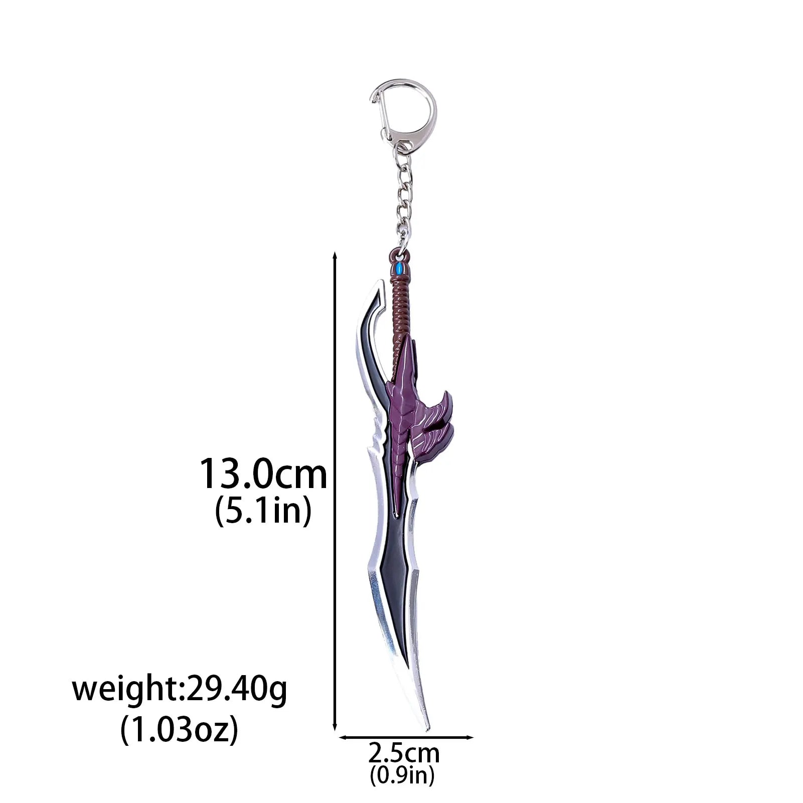 Game Solo Leveling Keychain Strongest Hunter Cheng Xiaoyu Knight Killer Fangs Baruka Metal Weapon Model Collection Value Gift