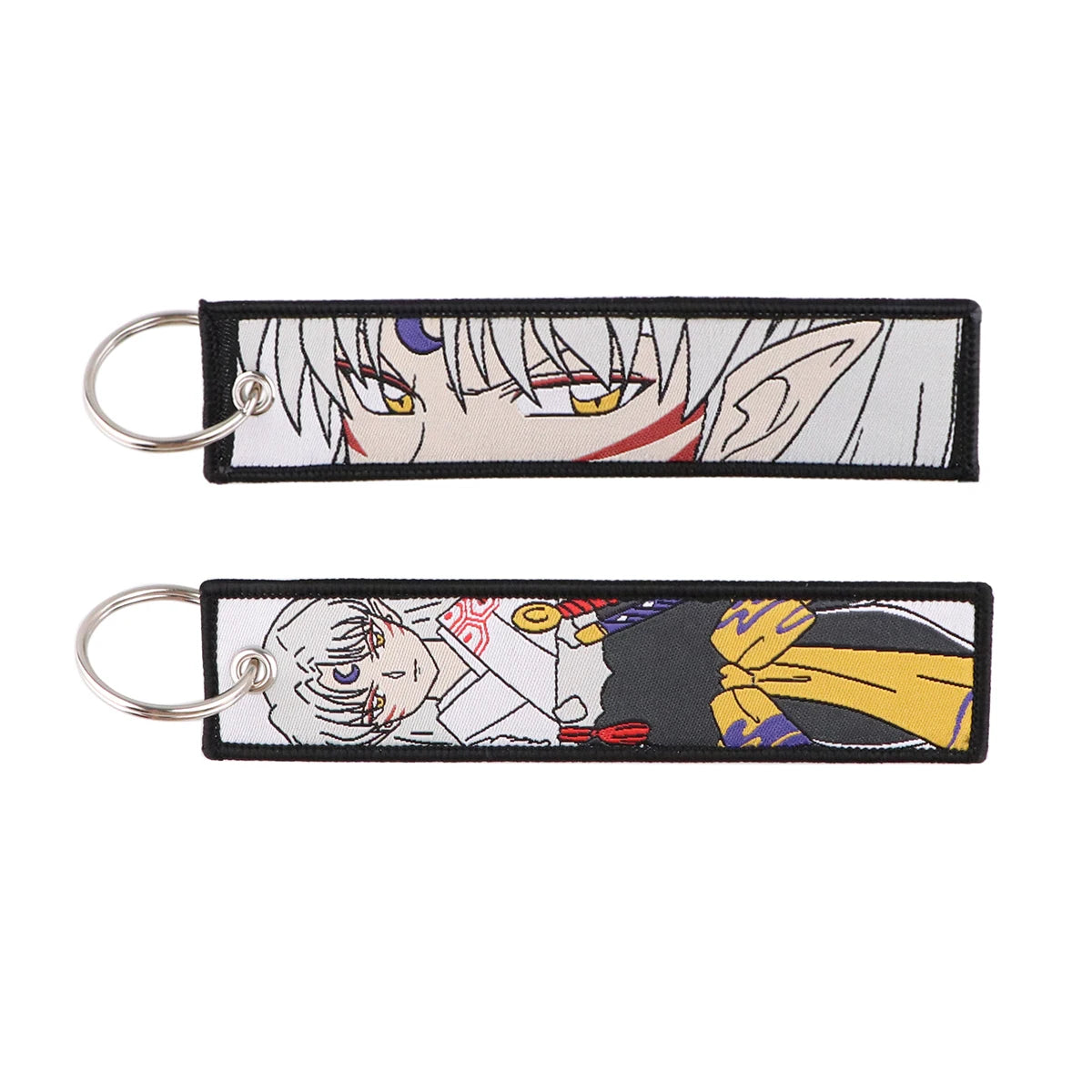 Popular Anime Key Tag Cool Embroidery Keychains Motorcycles Chibi Characters Keychains Adorn Key Ring Accessories Fans Gifts 1pc