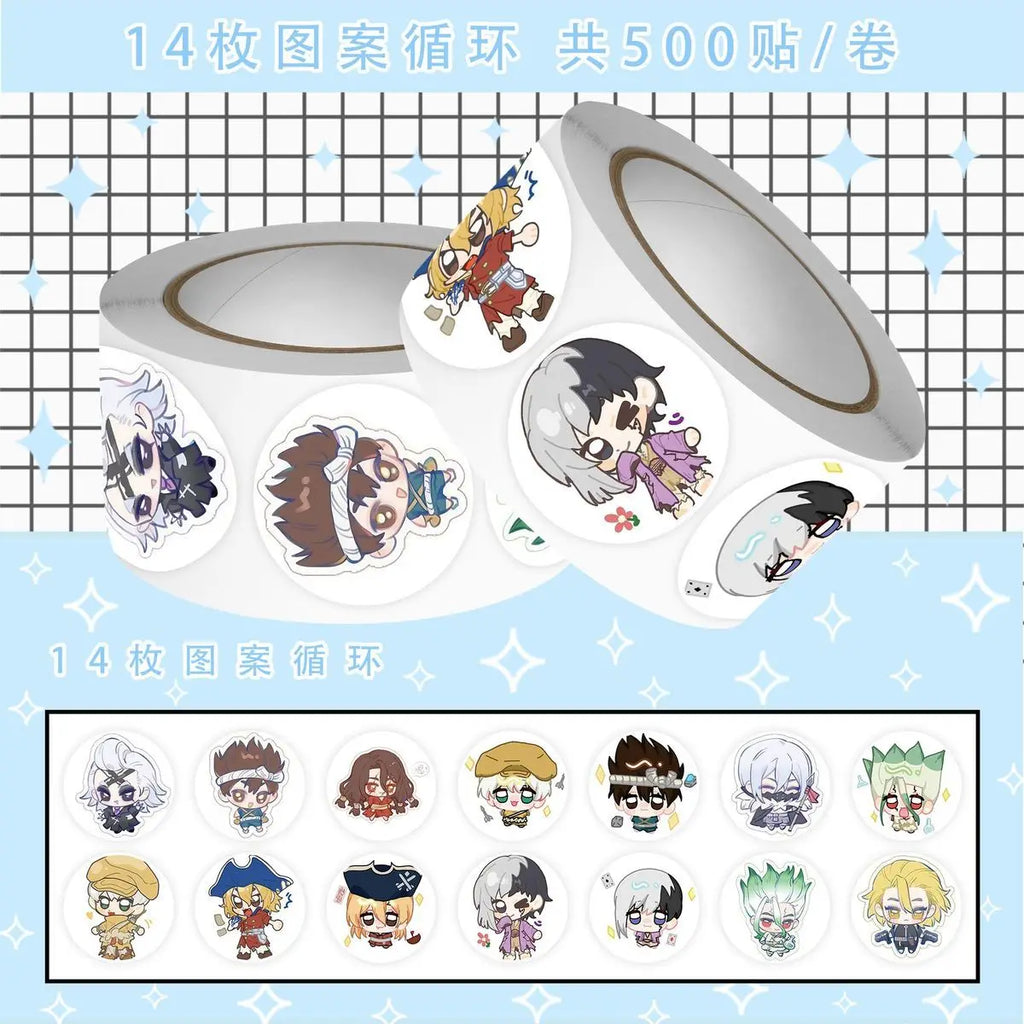 500Pc/Roll Anime Dr.STONE Ishigami Senkuu Stickers For DIY Laptop Envelope Scrapbook Car Motorcycle Decal Gift