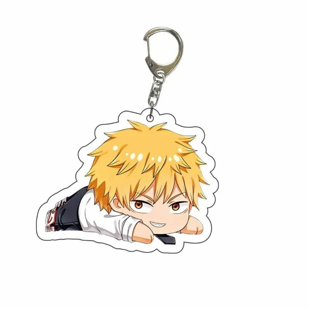 Diy Custom Chainsaw Man Denji Acrylic Keychain Cute Cartoons Q Version Trend Jewelry Backpack Pendant Accessories Friend's Gifts