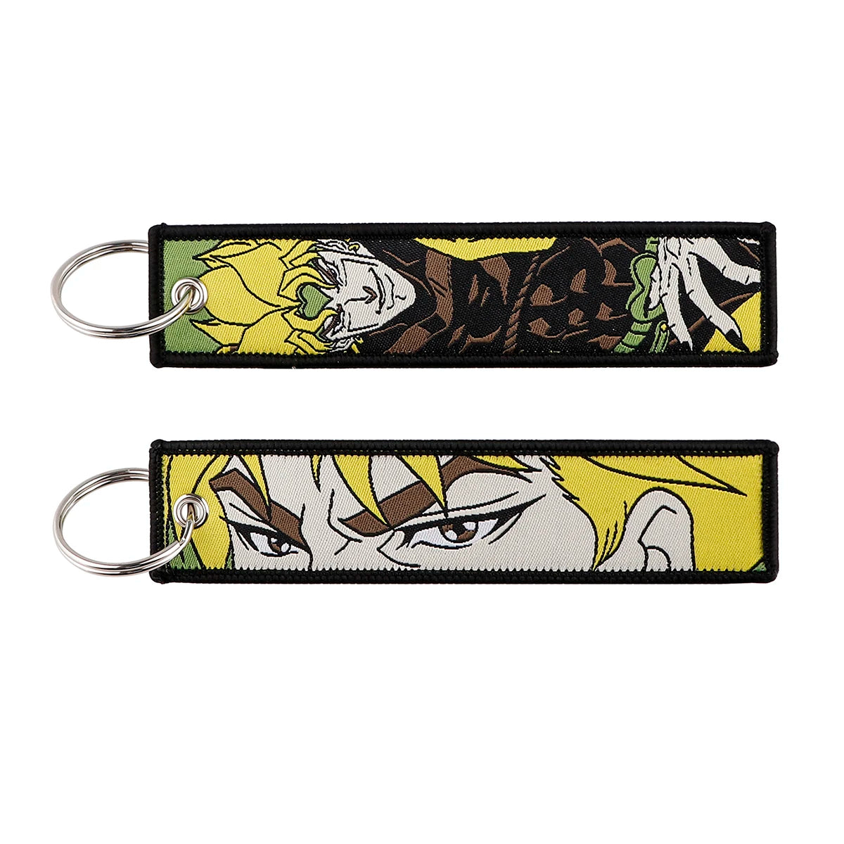 Popular Anime Key Tag Cool Embroidery Keychains Motorcycles Chibi Characters Keychains Adorn Key Ring Accessories Fans Gifts 1pc