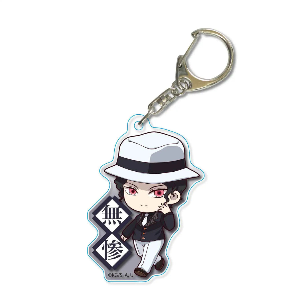 Demon Slayer Acrylic Keychains Kamado Tanjirou Agatsuma Zenitsu Rengoku Kyoujurou Sabito Kibutsuji Muzan Keyrings Pendant Figure