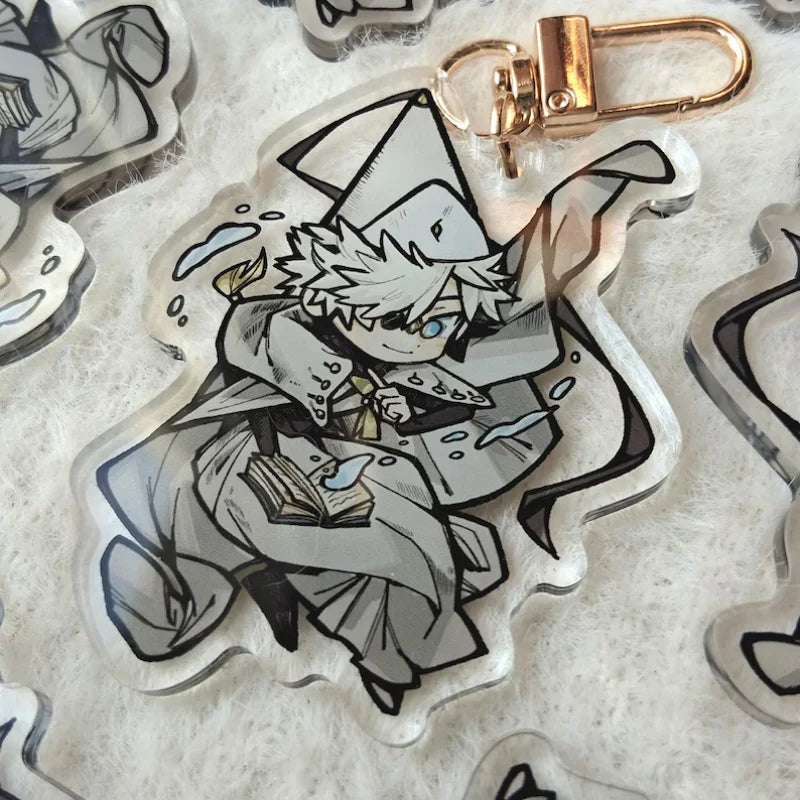 Witch Hat Acrylic Keychain Double-Sided 2.5 Inch Atelier Qifrey Design for Lanyard Or Bag Decoration
