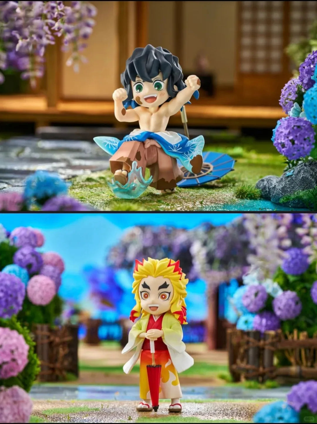 New Anime Figure Demon Slayer Figures Kimetsu No Yaiba Doll Plum Rain Series Blind Box Figurine Warrior Action Figure Model Toys