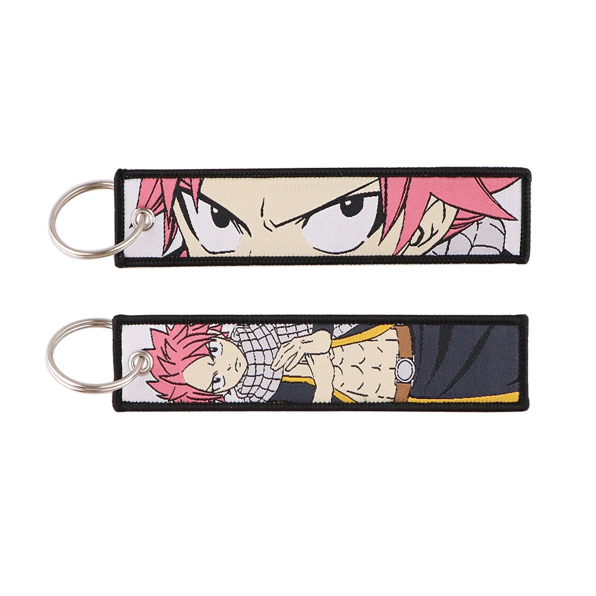 Popular Anime Key Tag Cool Embroidery Keychains Motorcycles Chibi Characters Keychains Adorn Key Ring Accessories Fans Gifts 1pc