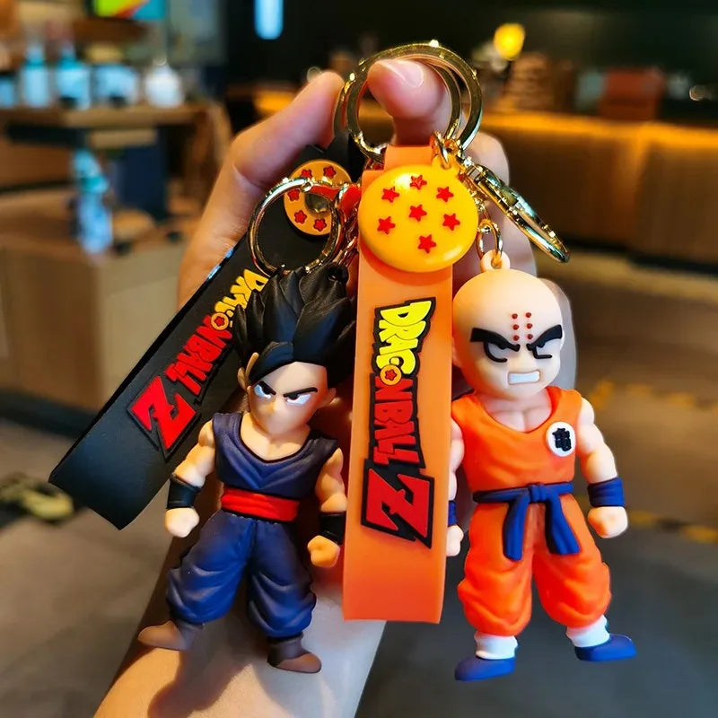 Anime Dragon Ball SonGoku Keychain Jewelry Son Goku Vegeta Piccolo Action Figures for Bag Decoration