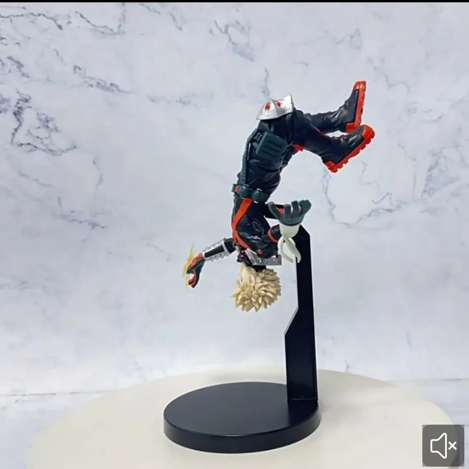 22cm My Hero Academia Anime Peripheral Hero Bakugou Katsuki Action Figures PVC Model Decor Collectible Statue Toy Christmas Gift