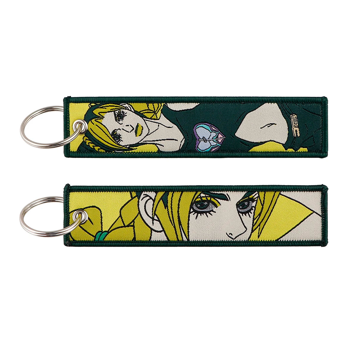 Popular Anime Key Tag Cool Embroidery Keychains Motorcycles Chibi Characters Keychains Adorn Key Ring Accessories Fans Gifts 1pc
