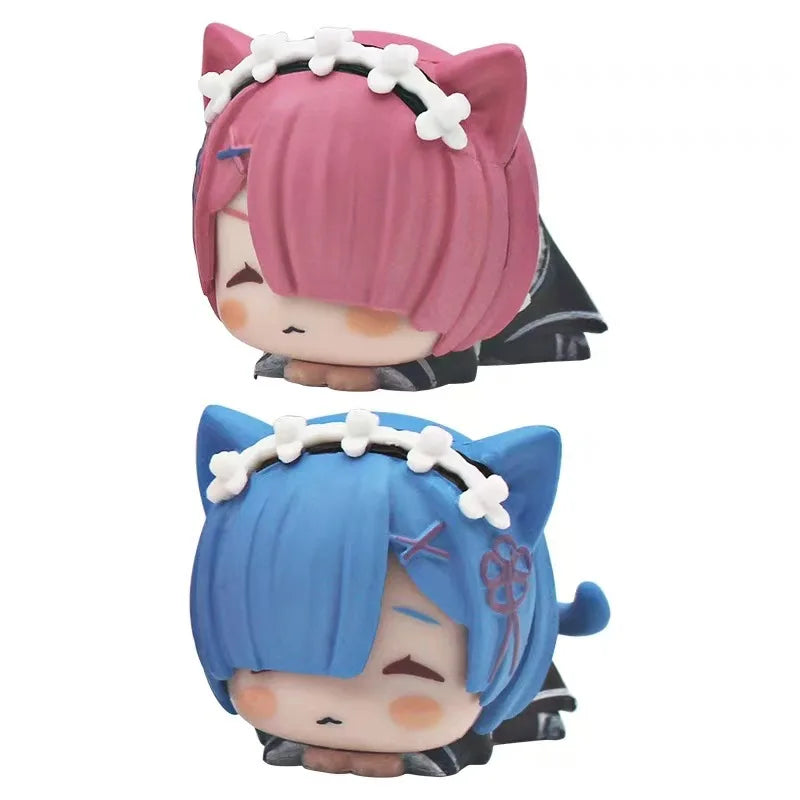 Anime Re Zero kawaii Rem Figure Ram PVC Model Emilia Figurine Echidna Hobbies Toys Desktop Ornament for Birthday Gift