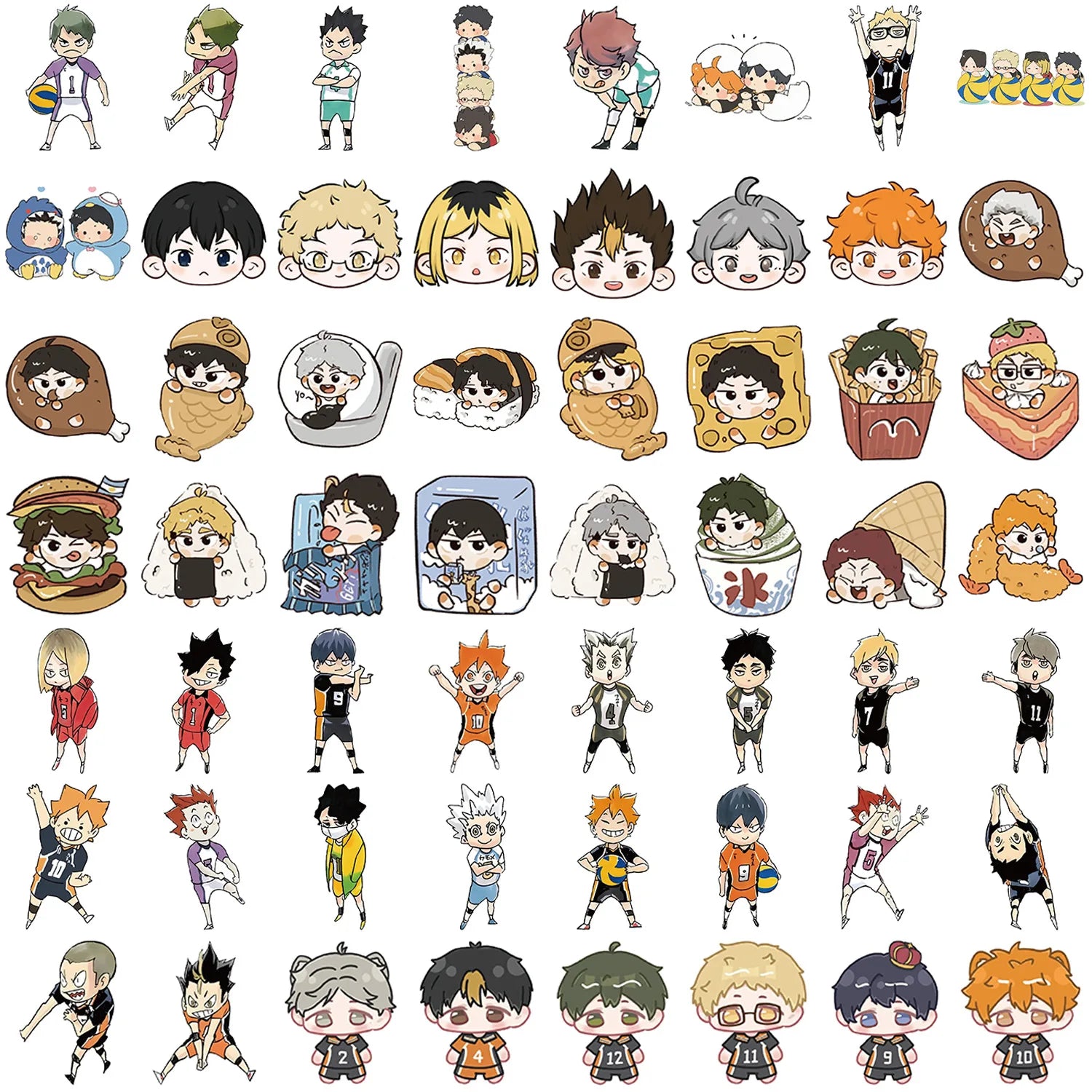 10/50PCS Volleyball Haikyuu! Graffiti Stickers Anime for Phone Bottle Scrapbook Travel Bag DIY Aesthetic Decals Creative Gifts