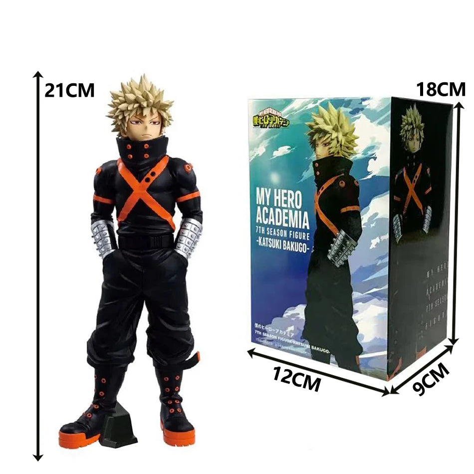 Hot My Hero Academia Bakugou Katsuki Midoriya Izuku Todoroki Shouto Toga Himiko Anime Figure PVC Collectible Model Toys Kid Gift