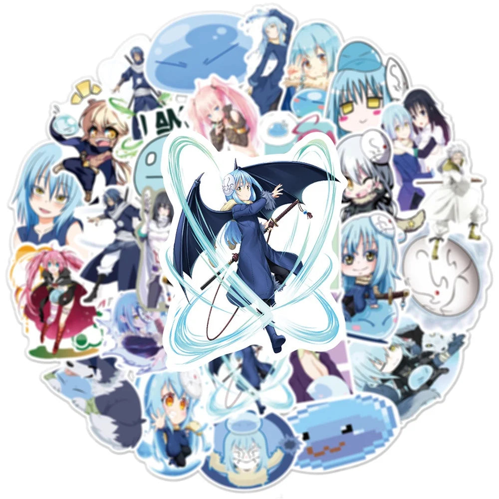 50PCS That Time I Got Reincarnated As A Slime Cool Japanese Anime Stickers for Kids Teens Adults Fans Decor