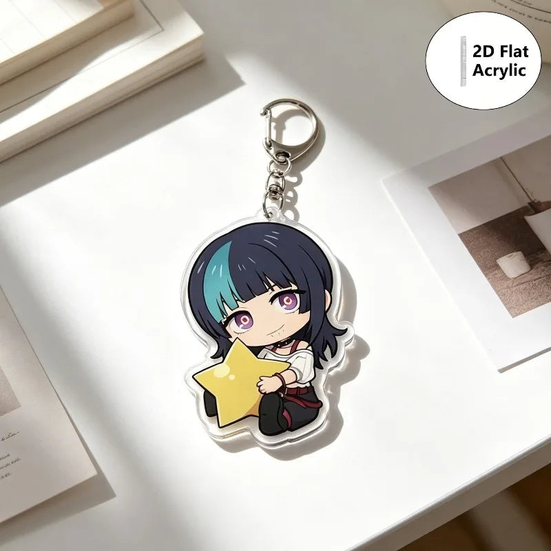 4/10pcs/set Anime Keychain Jujutsu Kaisen Key Chain Women Accessories Cute Bag Pendant Key Ring Acrylic Cartoon for Friend Gifts