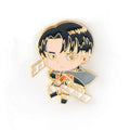 Anime Attack On Titan Character Brooch Enamel Cute Levi Ackerman Mikasa Ackerman Metal Badge Fashion Jewelry Accessories Gifts