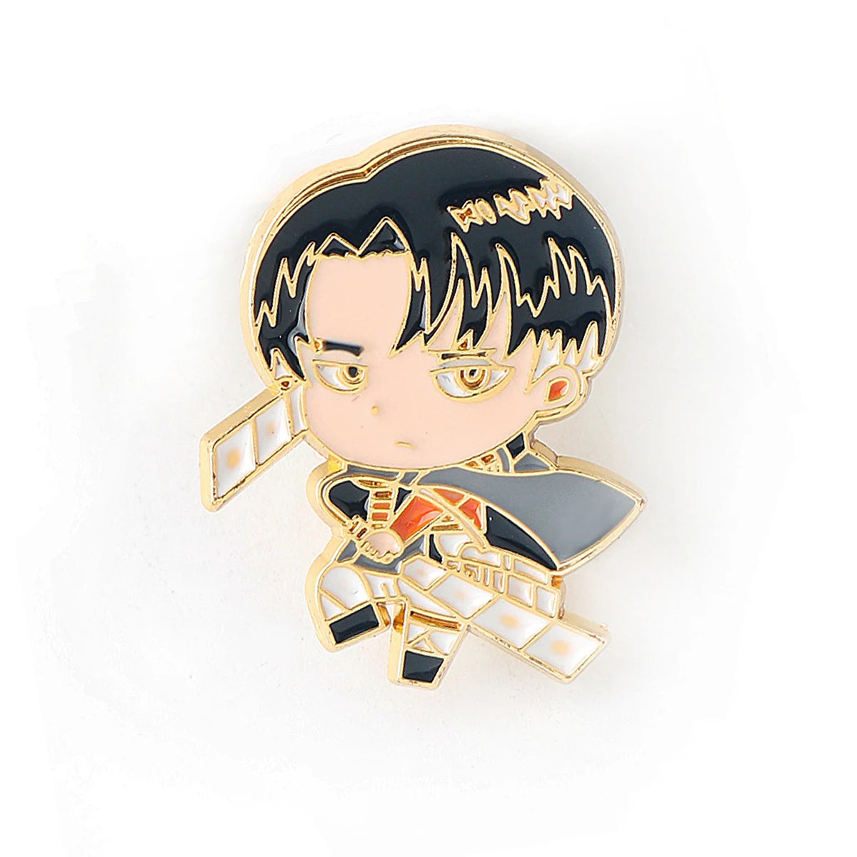 Anime Attack On Titan Character Brooch Enamel Cute Levi Ackerman Mikasa Ackerman Metal Badge Fashion Jewelry Accessories Gifts