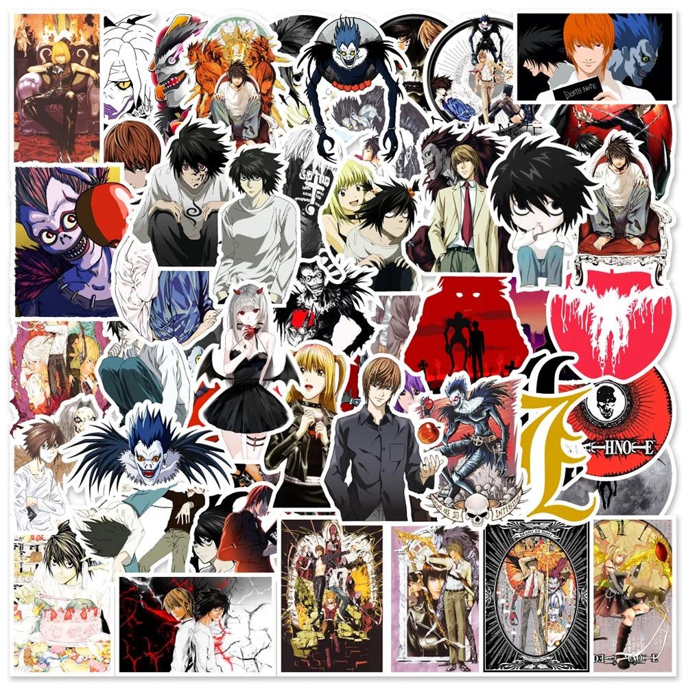 50PCS Anime DEATH NOTE Graffiti Stickers For Laptop Luggage Motorcycle Phone Skateboard Helmet Decal