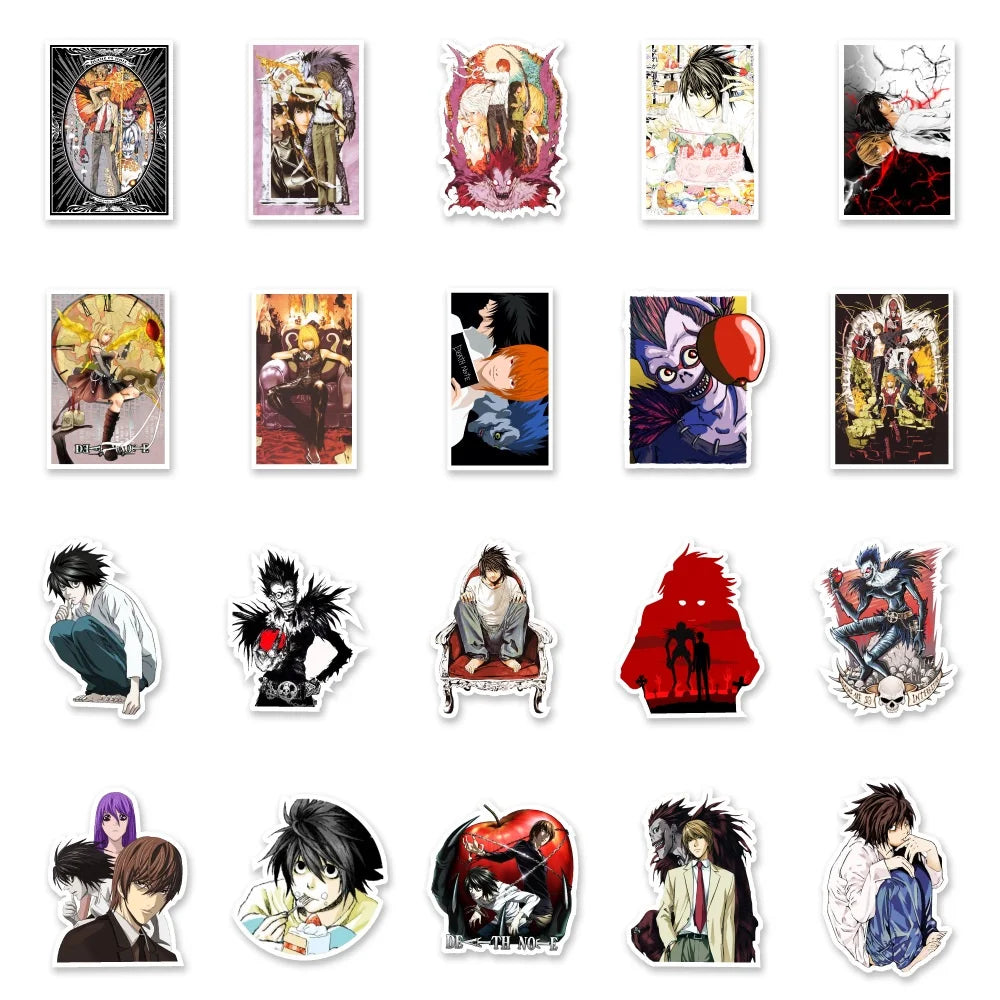 50PCS Anime DEATH NOTE Graffiti Stickers For Laptop Luggage Motorcycle Phone Skateboard Helmet Decal