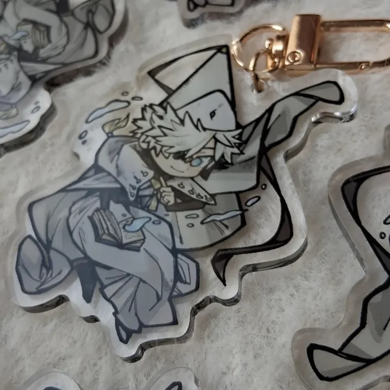 Witch Hat Acrylic Keychain Double-Sided 2.5 Inch Atelier Qifrey Design for Lanyard Or Bag Decoration