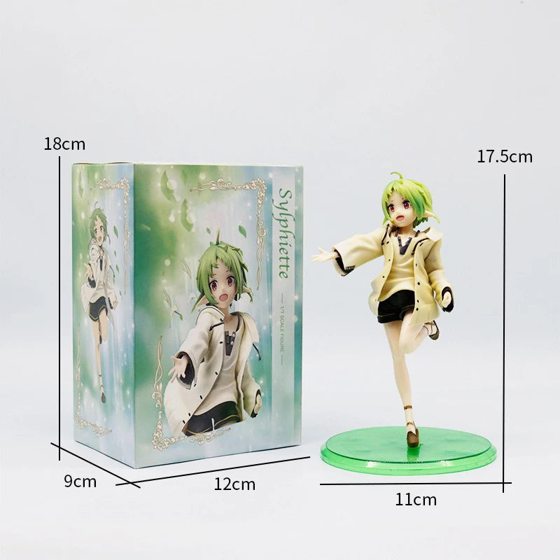 Mushoku Tensei Sylphiette Elf Figure Casual Outfit PVC Statue Desktop Ornament Gift for Mushoku Tensei Lovers
