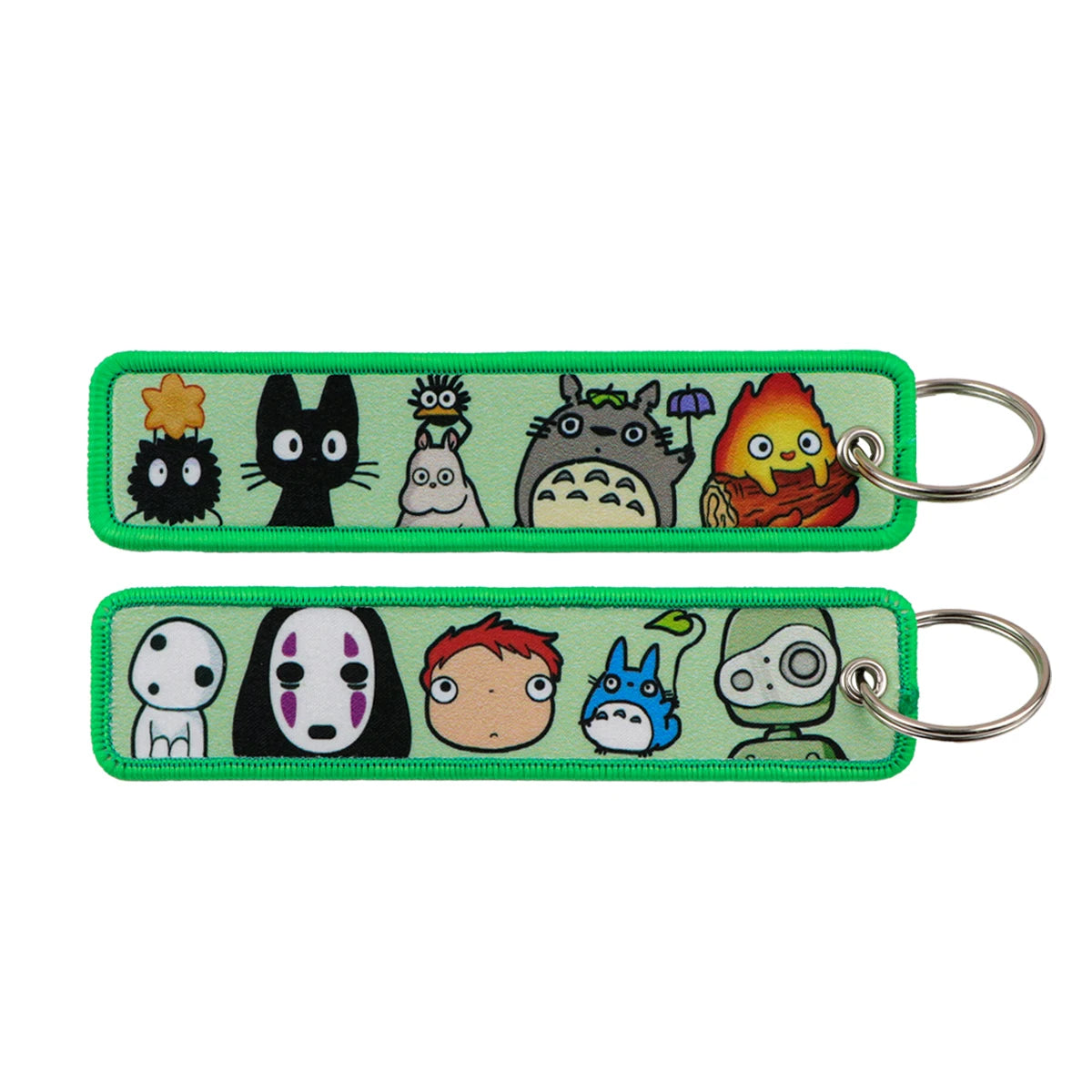 Popular Anime Key Tag Cool Embroidery Keychains Motorcycles Chibi Characters Keychains Adorn Key Ring Accessories Fans Gifts 1pc