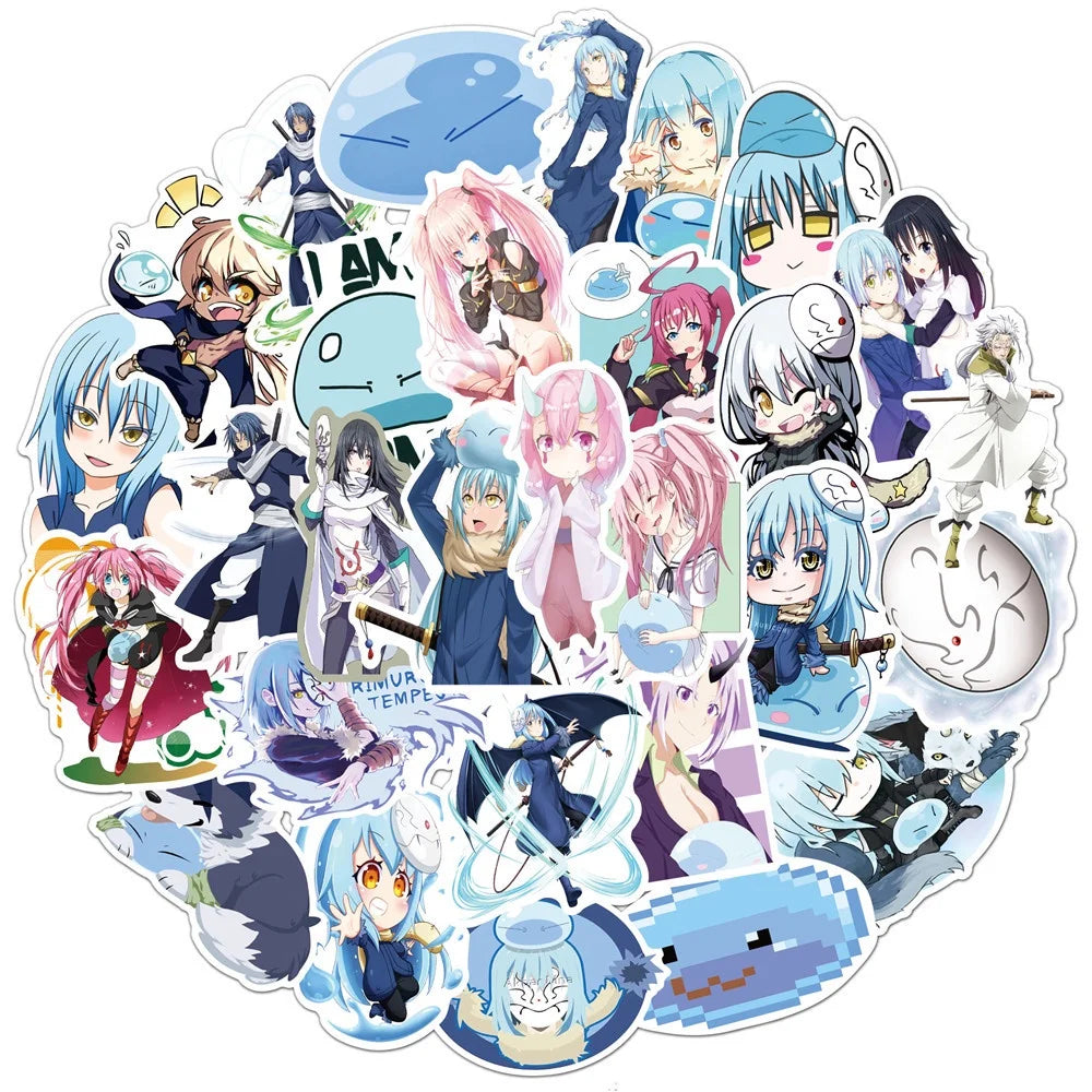 50PCS That Time I Got Reincarnated As A Slime Cool Japanese Anime Stickers for Kids Teens Adults Fans Decor