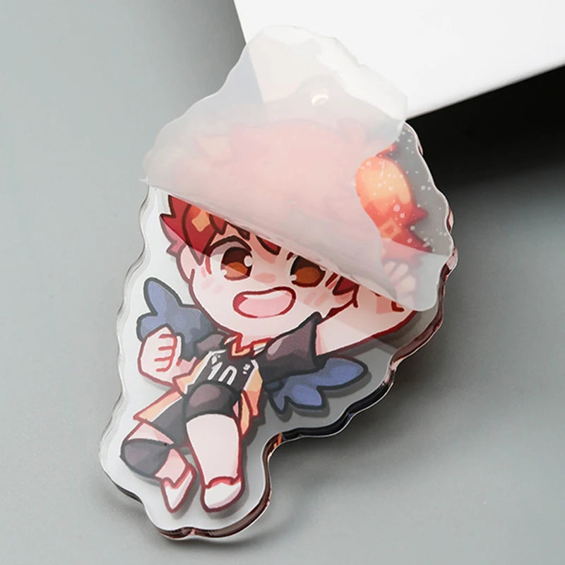 Anime The Eminence In Shadow Keychain Cute Figure Cid Kageno Alpha Beta Gamma Delta Pendant KeyRing Bag Accessories Jewelry Gift