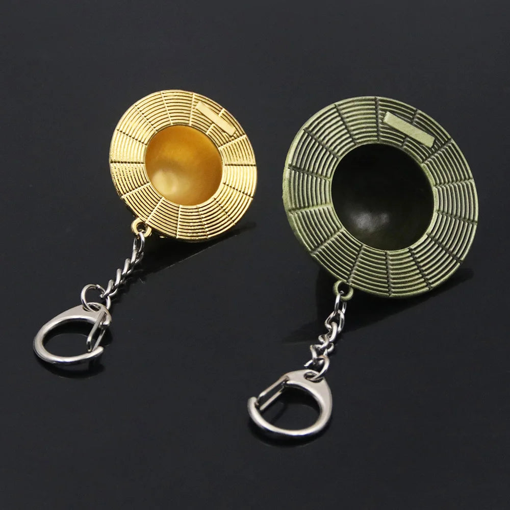 Classic Anime Pirate Straw Hat Keychain – Metal Pendant Bag Charm