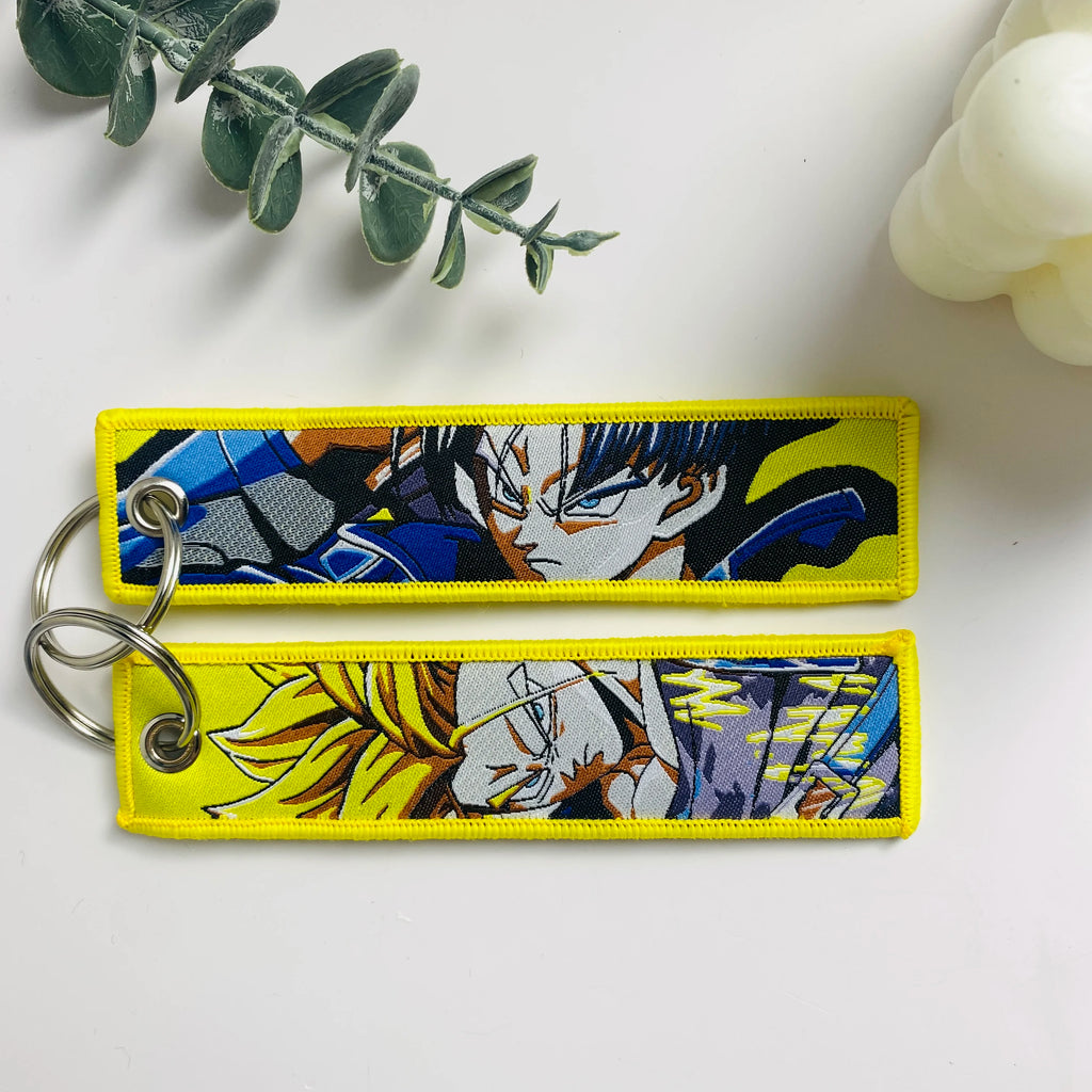 Dragon Ball Embroidery Cool Keychain Lanyard Anime Manga Series Badge Holder USB Pendant Portable Key Lanyard Accessories