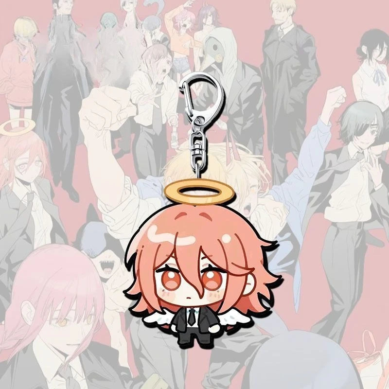 Makima Pendant Denji Chainsaw Man Acg  Aki Hayakawa Anime Kawaii Accessories Q Version School Bag Decor Keyring Birthday Gift