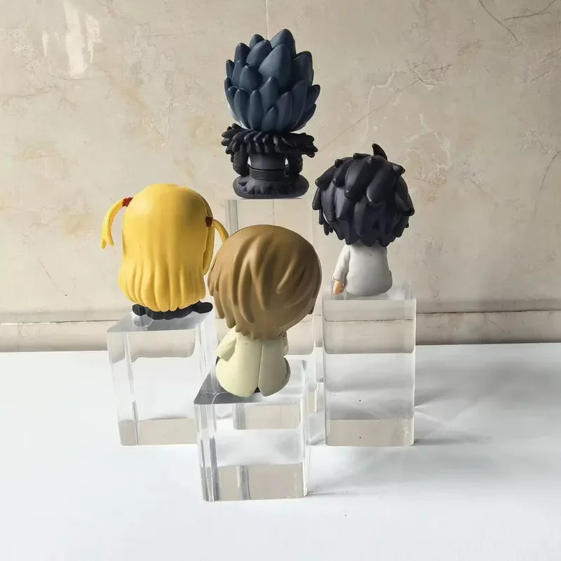 4pcs/Set Death Note Sleeping Figures L Lawliet Light Yagami Misa Amane Ryuk Cute Mini Figures Capsule Toy Car Decor Anime Gifts