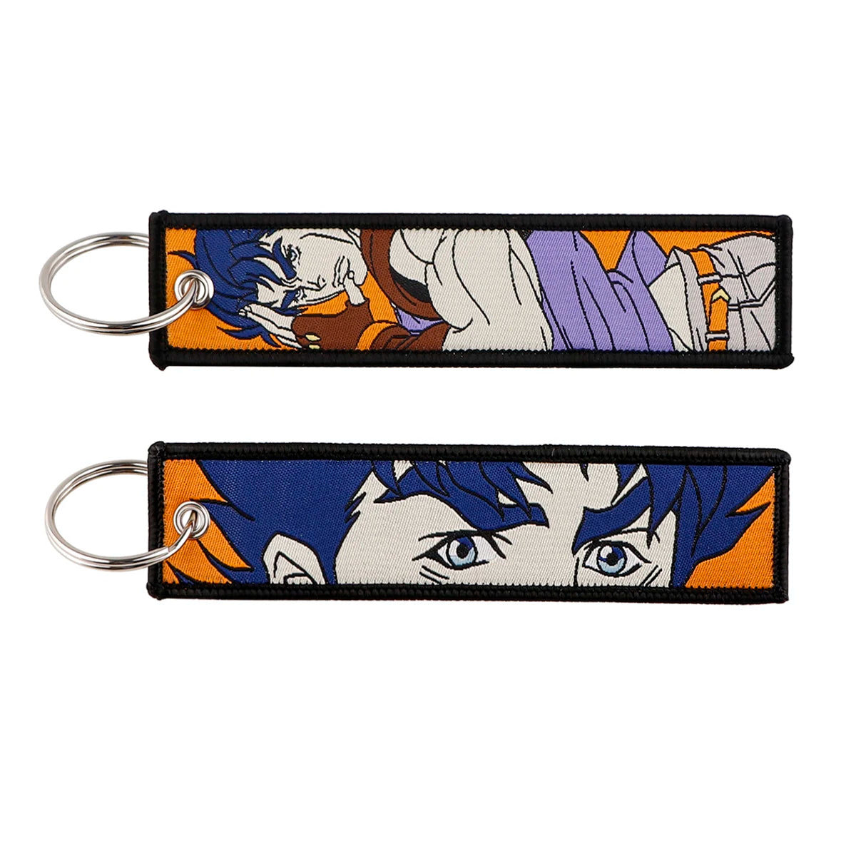 Popular Anime Key Tag Cool Embroidery Keychains Motorcycles Chibi Characters Keychains Adorn Key Ring Accessories Fans Gifts 1pc