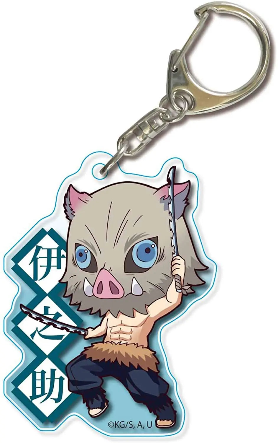 Demon Slayer Acrylic Keychains Kamado Tanjirou Agatsuma Zenitsu Rengoku Kyoujurou Sabito Kibutsuji Muzan Keyrings Pendant Figure