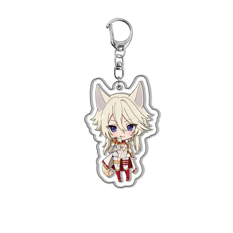 Anime The Eminence In Shadow Keychain Cute Figure Cid Kageno Alpha Beta Gamma Delta Pendant KeyRing Bag Accessories Jewelry Gift