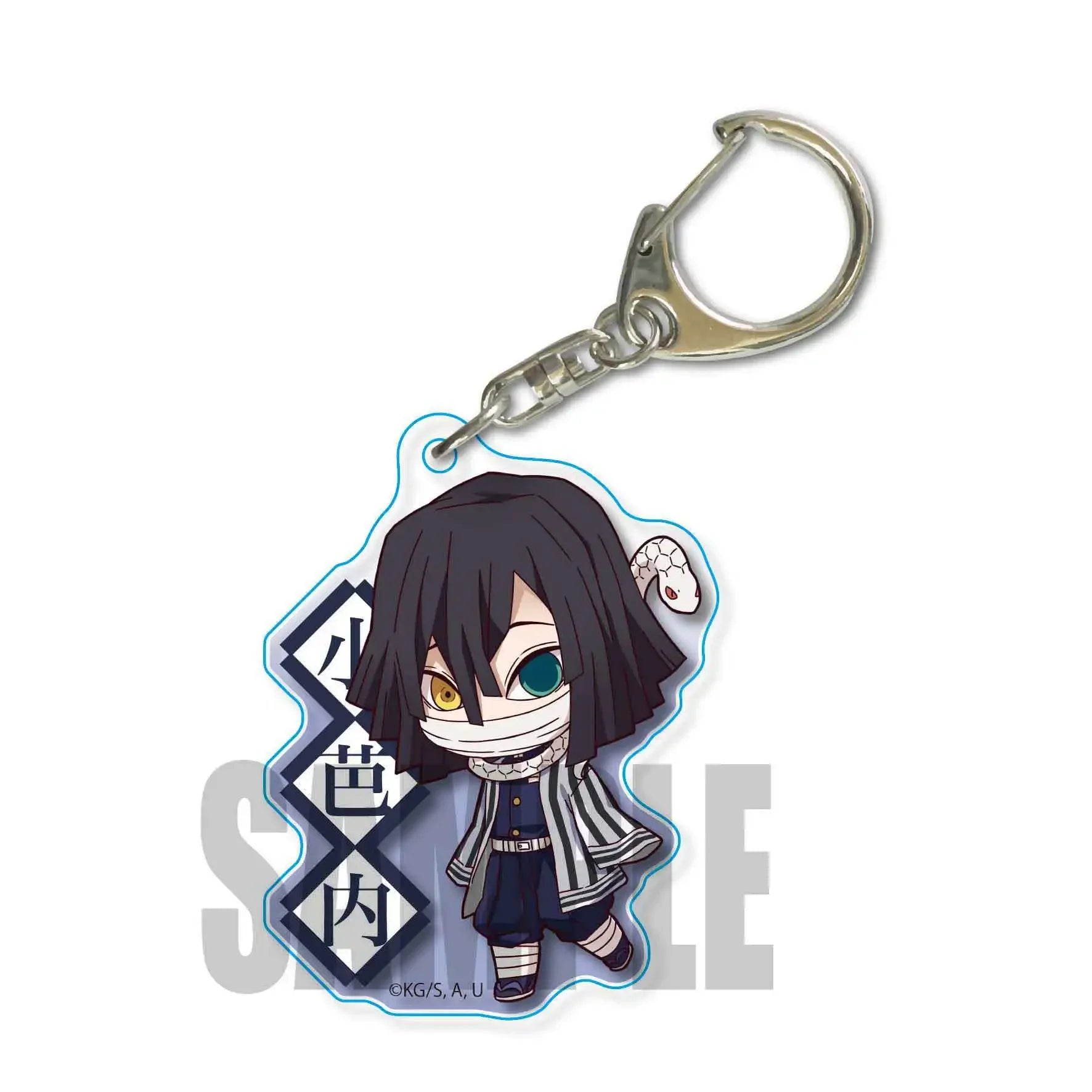 Demon Slayer Acrylic Keychains Kamado Tanjirou Agatsuma Zenitsu Rengoku Kyoujurou Sabito Kibutsuji Muzan Keyrings Pendant Figure