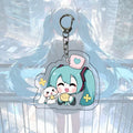 Hatsune Miku Acrylic Keychain Cute Girl Anime Peripheral Creativity Cute Backpack Pendant Decor Fashion Surprise Couple Toy Gift