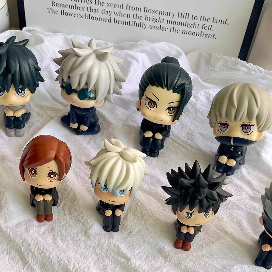 10cm JJK Anime Figure Set Gojo Satoru Geto Suguru Inumaki Toge Fushiguro Megumi Toji Okkotsu Yuta Itadori Yuuji Ryomen Sukuna