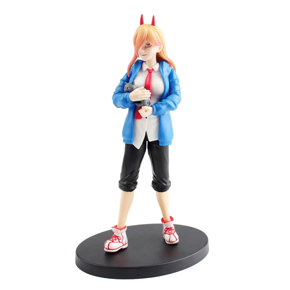 18cm Chainsaw Man Anime Figure Power Denji Action Figure PVC Chainsaw Man Power Figurine PVC Adult Collection Model Doll Toys