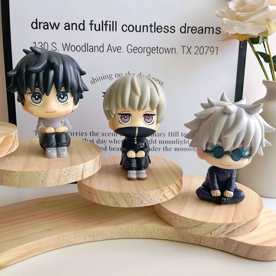 10cm JJK Anime Figure Set Gojo Satoru Geto Suguru Inumaki Toge Fushiguro Megumi Toji Okkotsu Yuta Itadori Yuuji Ryomen Sukuna
