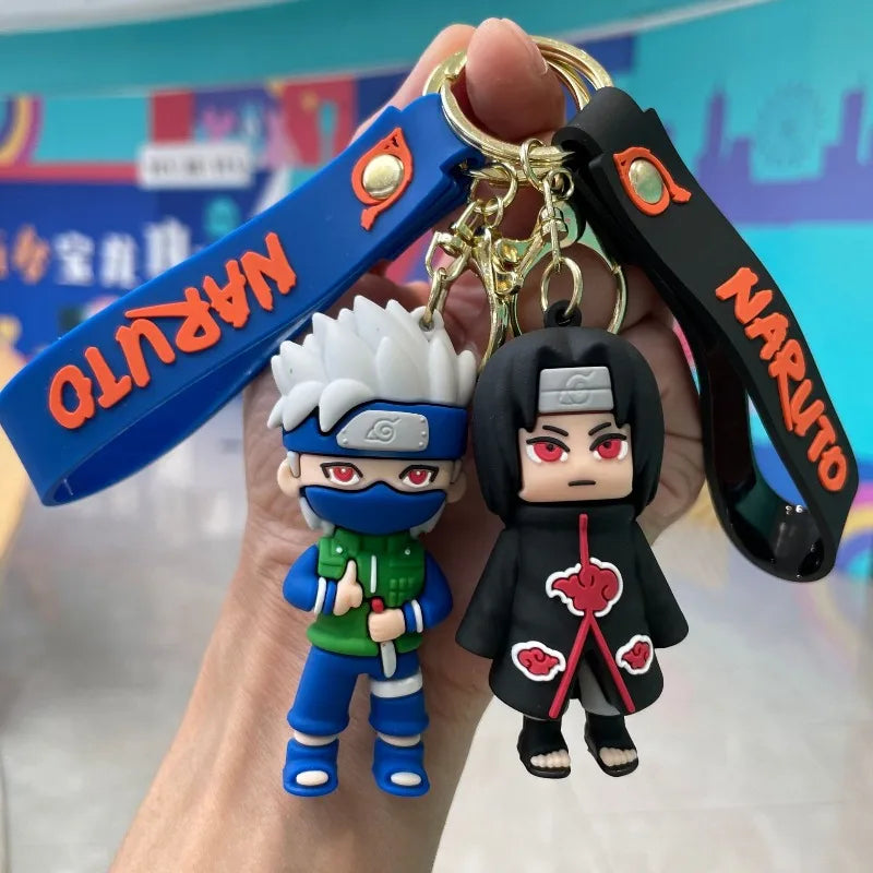 Naruto cartoon keychain Hatake Kakashi character keychain cartoon pendant bag car key decorations gifts for fans.