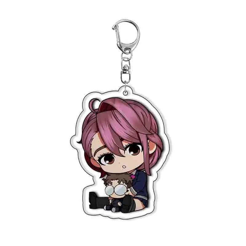6pcs/set Anime DAN DA DAN Keychain Man Key Chain for Accessories Cute Bag Pendant Key Ring Acrylic Cartoon for Friends wholesale